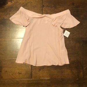 Pink off the shoulder top